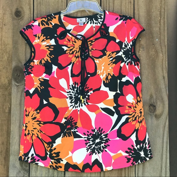 Worthington Tops - Worthington cap sleeve floral blouse